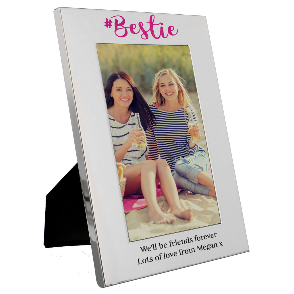 Personalised #Bestie 6x4 Silver Photo Frame for Christmas