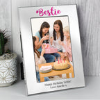 Personalised #Bestie 6x4 Silver Photo Frame for Christmas