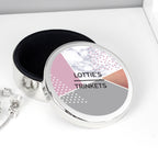 Personalised Geometric Round Trinket Box | Trinket, Jewellery & Keepsake Boxes | Mother's Day Gift