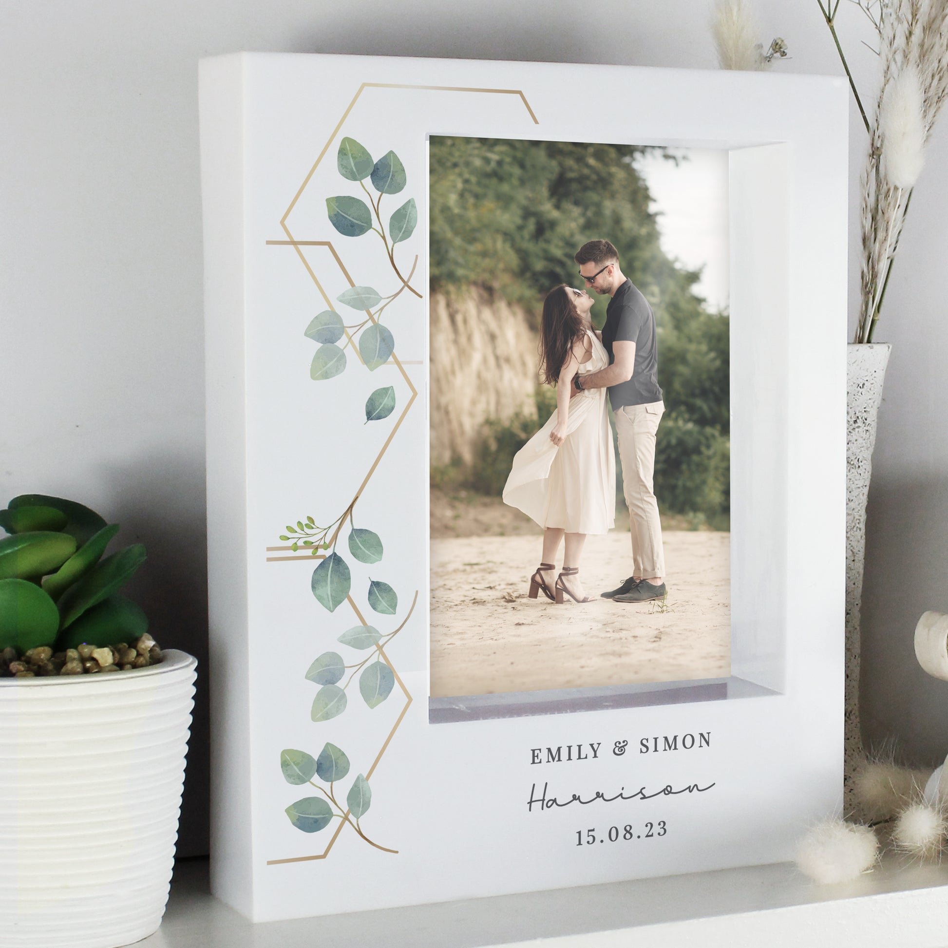 Personalised Botanical 6x4 Box Photo Frame - Inspired Creative Gifts
