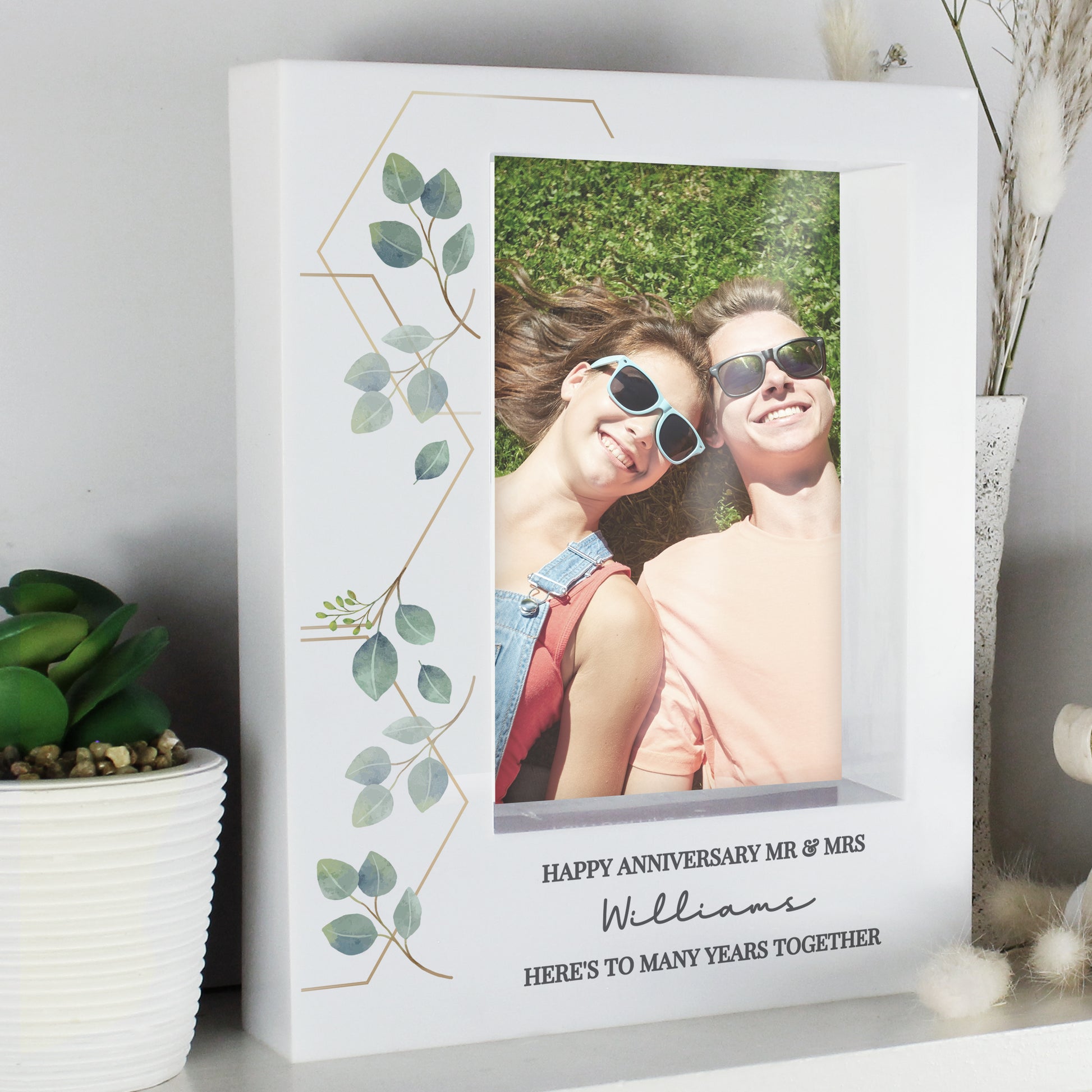 Personalised Botanical 6x4 Box Photo Frame - Inspired Creative Gifts