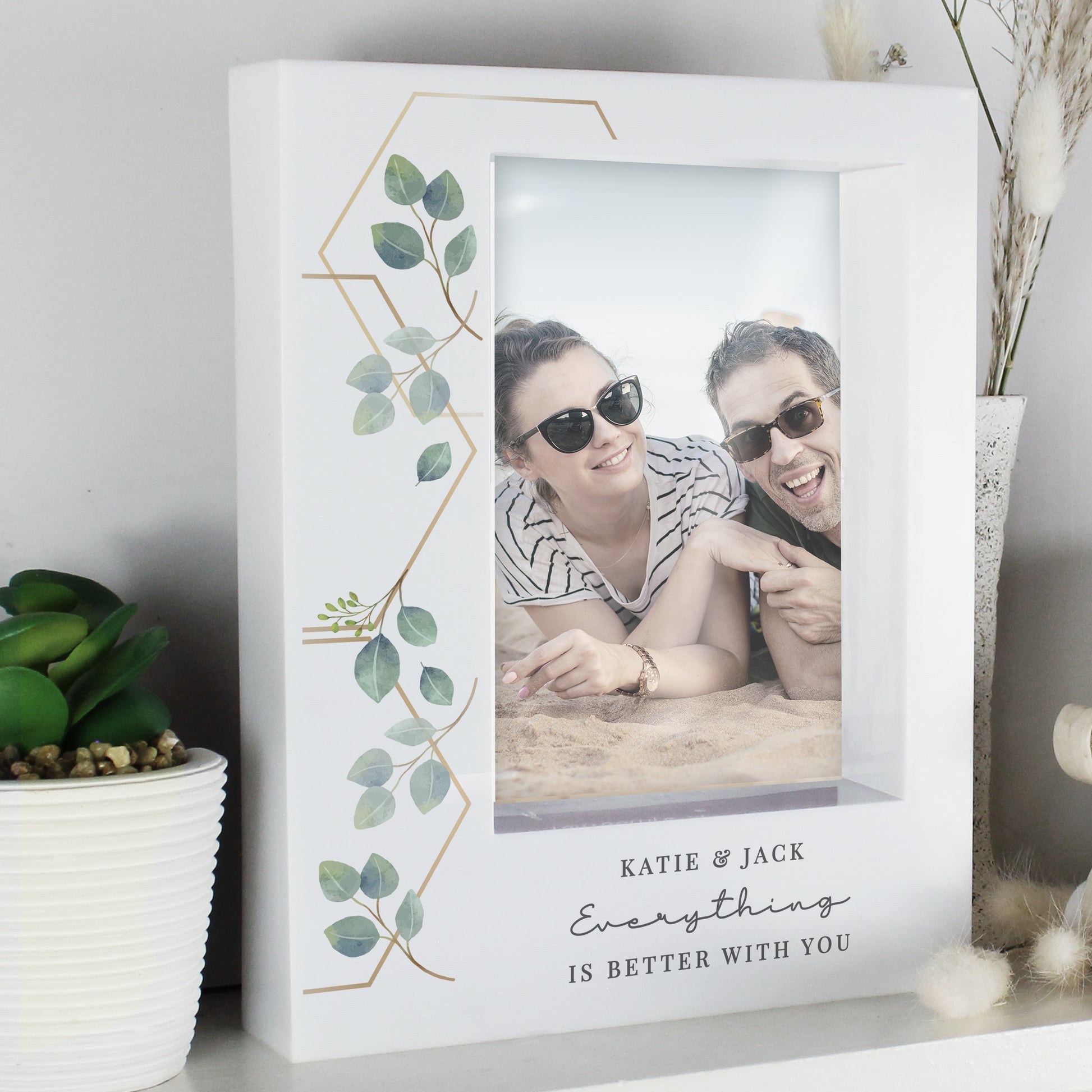 Personalised Botanical 6x4 Box Photo Frame - Inspired Creative Gifts