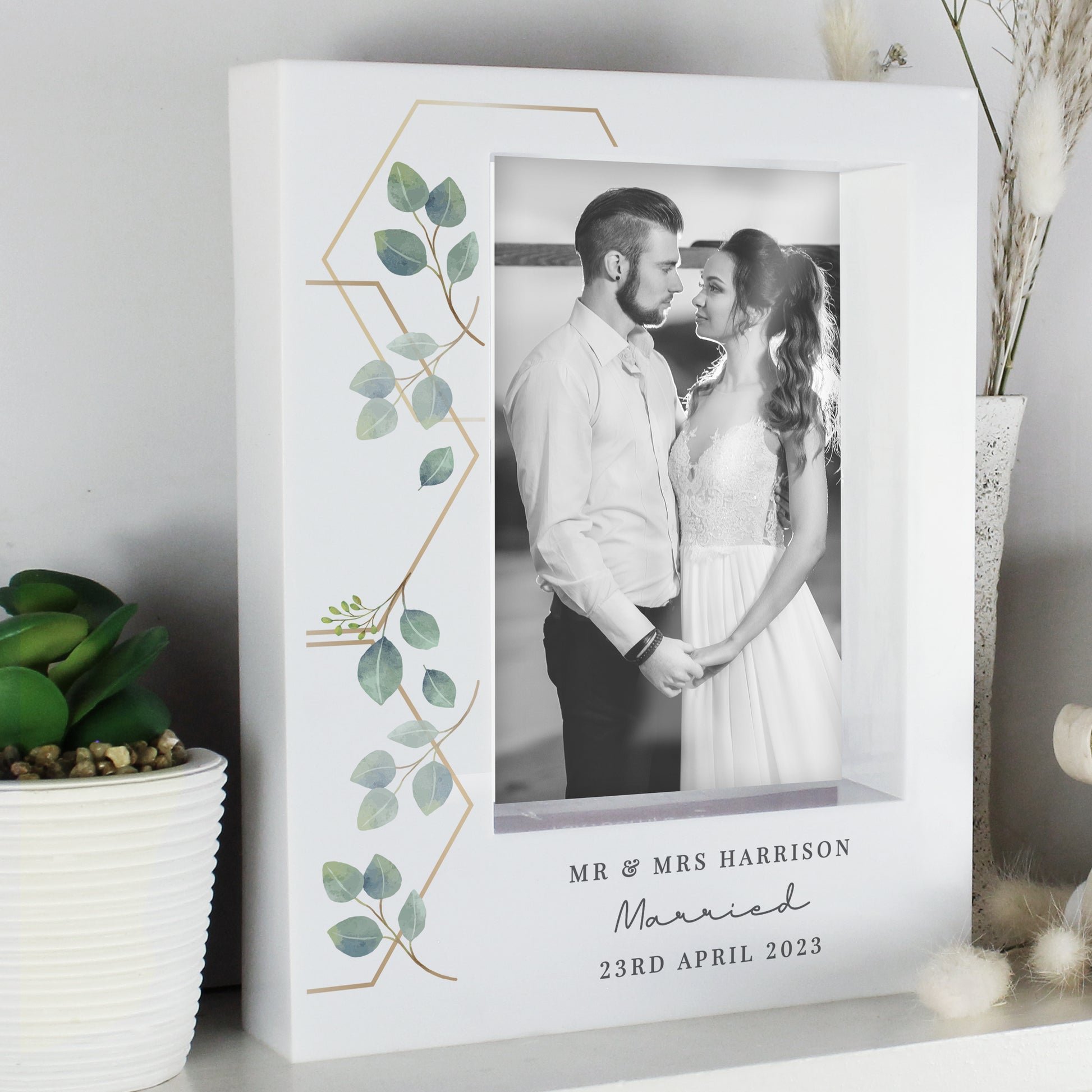 Personalised Botanical 6x4 Box Photo Frame - Inspired Creative Gifts
