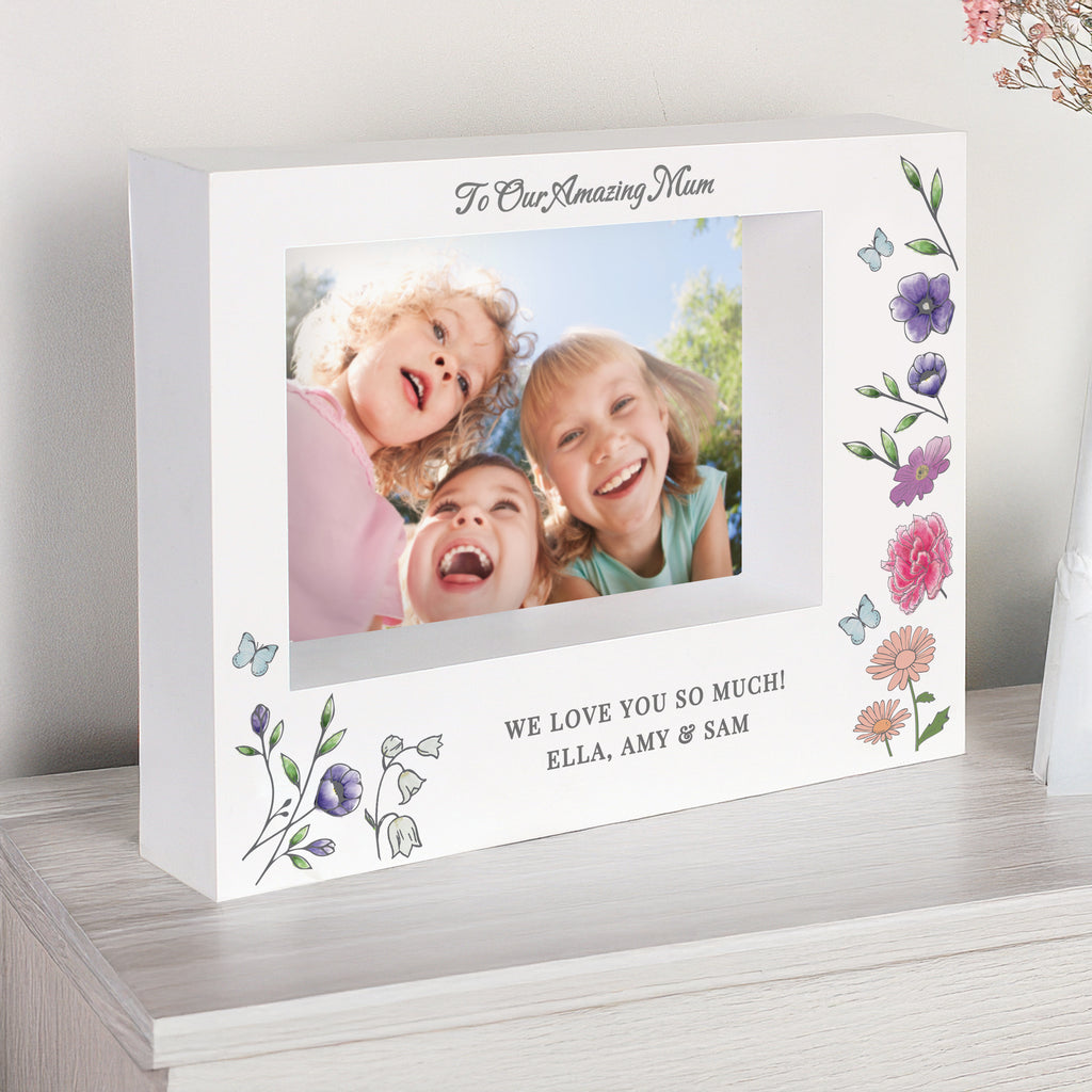 Personalised Wild Flowers Box Photo Frame - Picture Frame - Inspired Creative Gifts