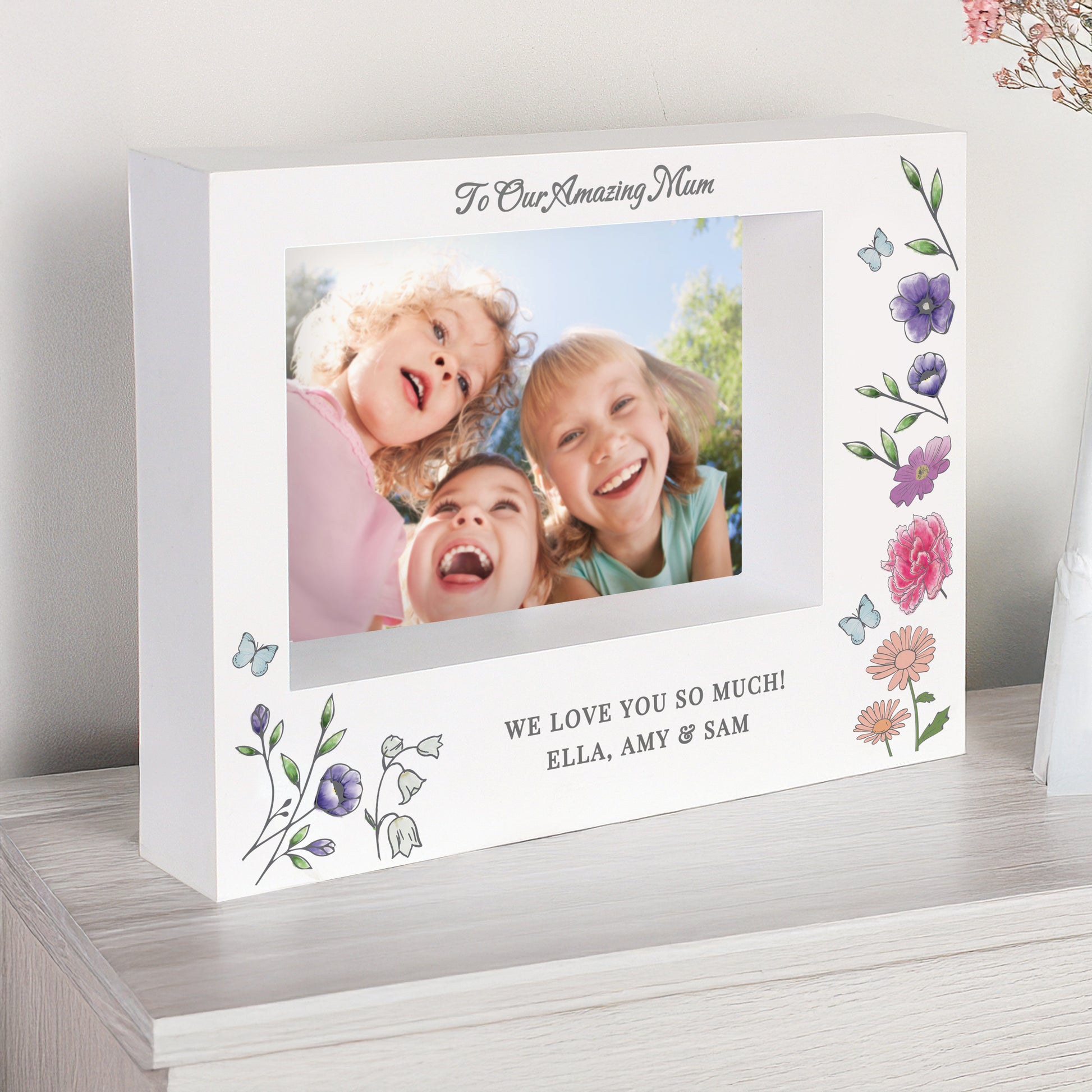 Personalised Wild Flowers Box Photo Frame - Picture Frame - Inspired Creative Gifts