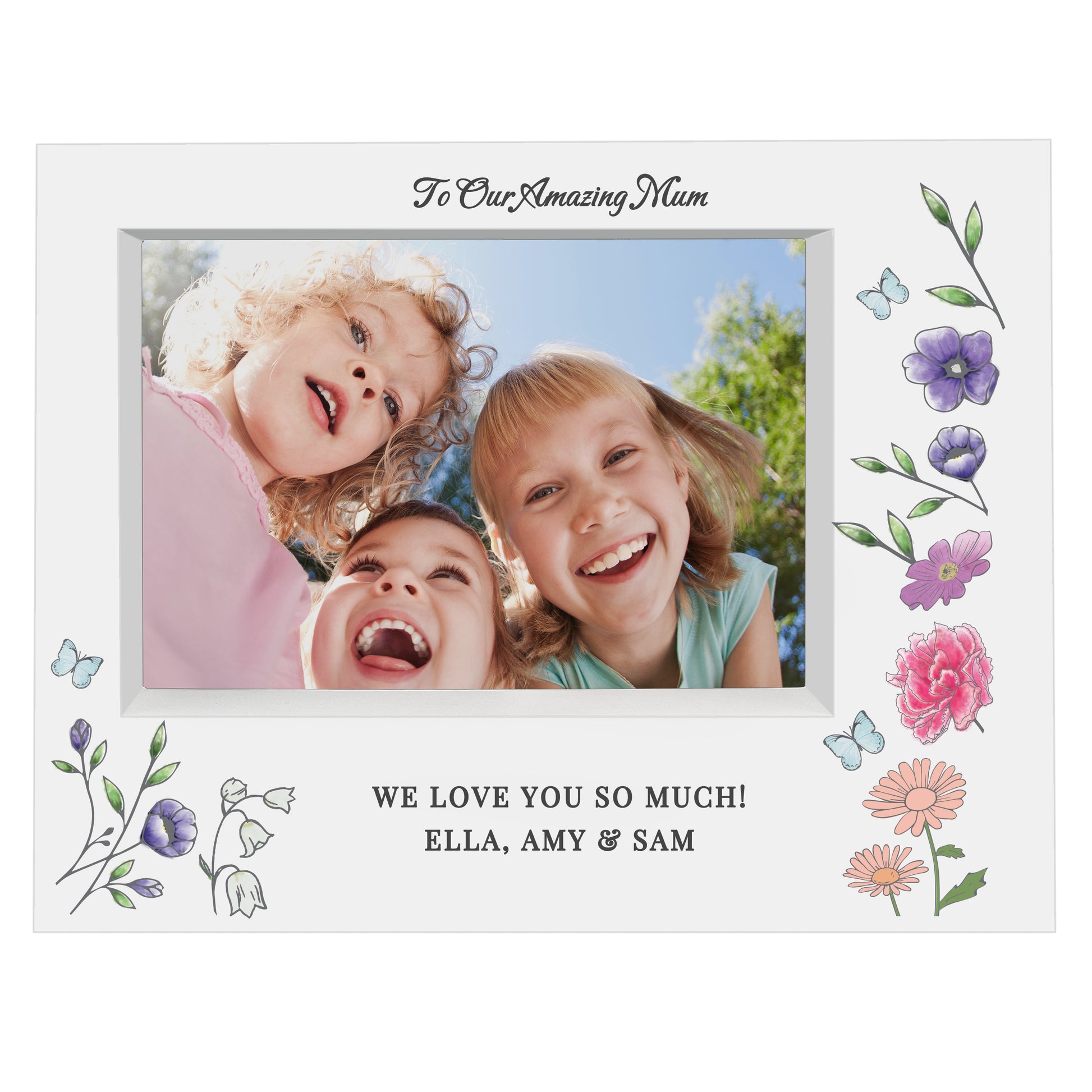 Personalised Wild Flowers Box Photo Frame - Picture Frame - Inspired Creative Gifts