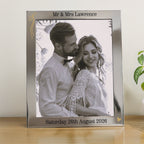 Personalised Black & Gold Free Text 8x10 Photo Frame for Wedding