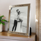Personalised Black & Gold Free Text 8x10 Photo Frame for Wedding