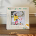Personalised Puddle Duck Ceramic 4x4 Frame for New Baby
