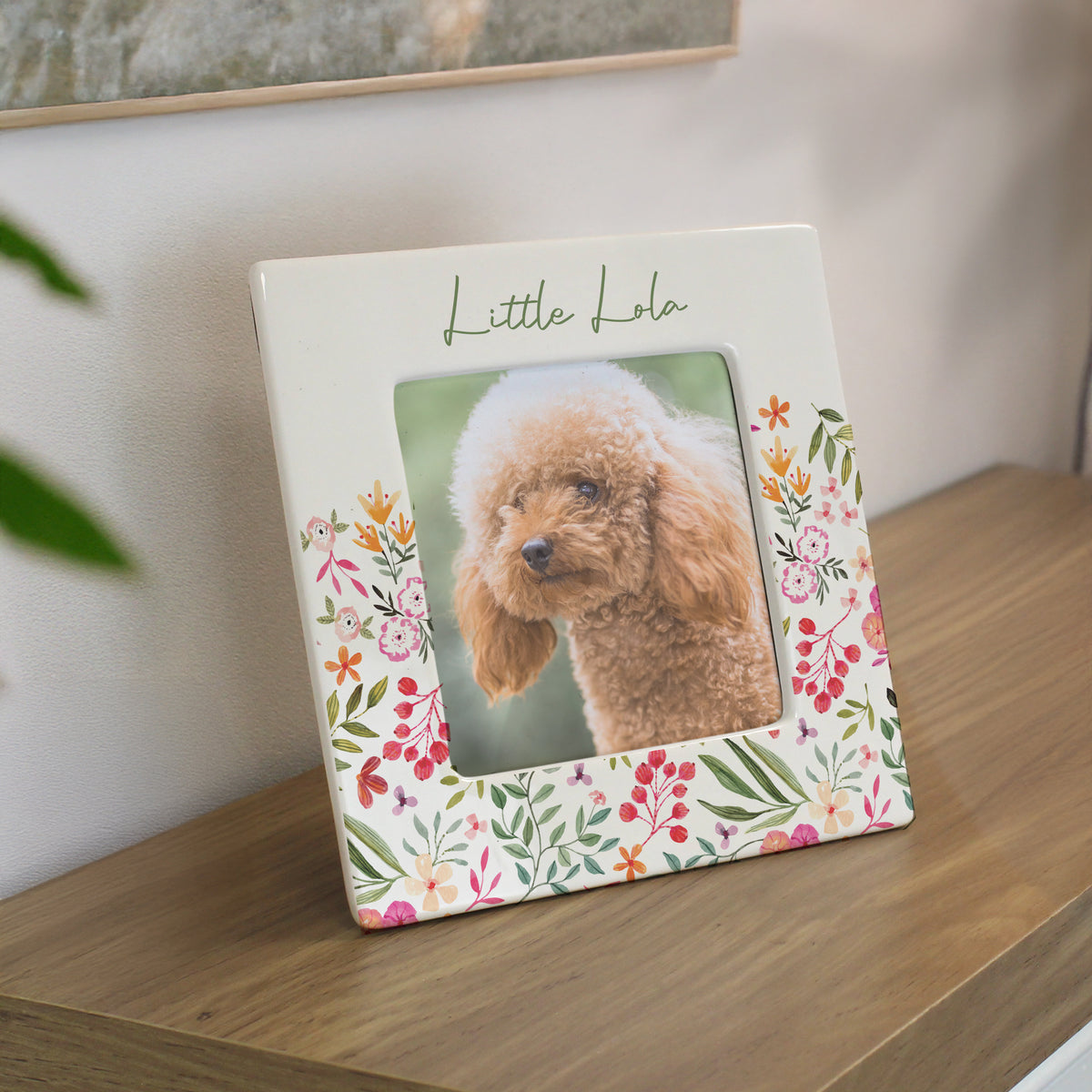 Personalised Floral Ceramic 4x4 Frame | Photo Frames, Albums and Guestbooks