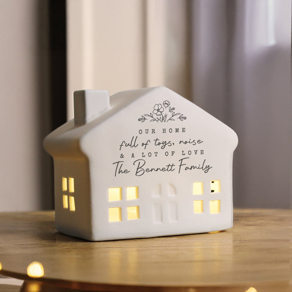 Personalised Floral LED House | Ornaments | Inspired Creative Gifts