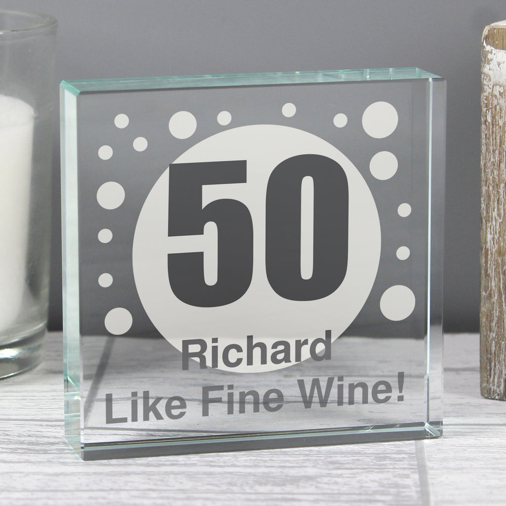 Personalised Spots Age Crystal Token | Anniversary Gift