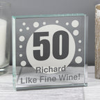 Personalised Spots Age Crystal Token | Anniversary Gift
