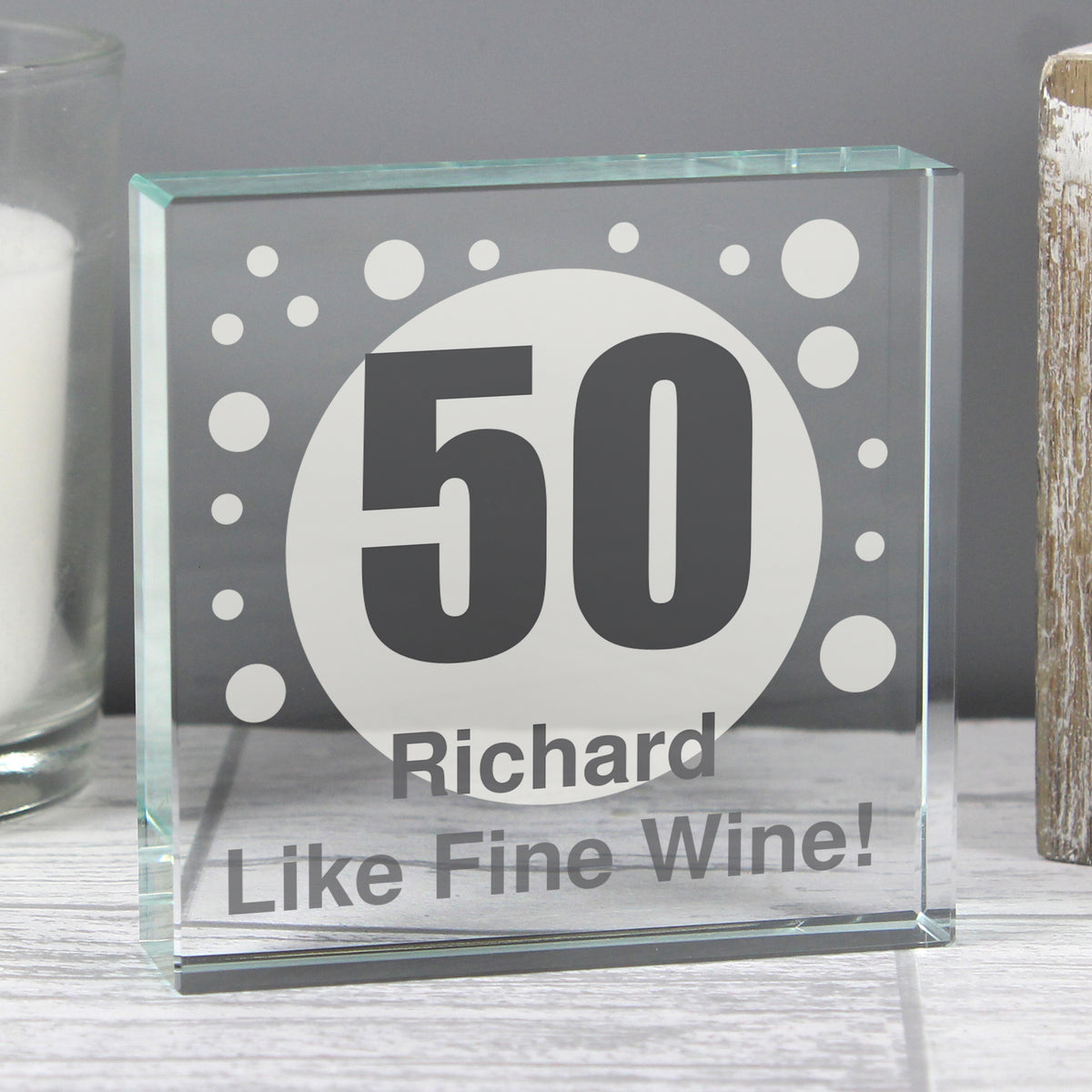 Personalised Spots Age Crystal Token | Anniversary Gift