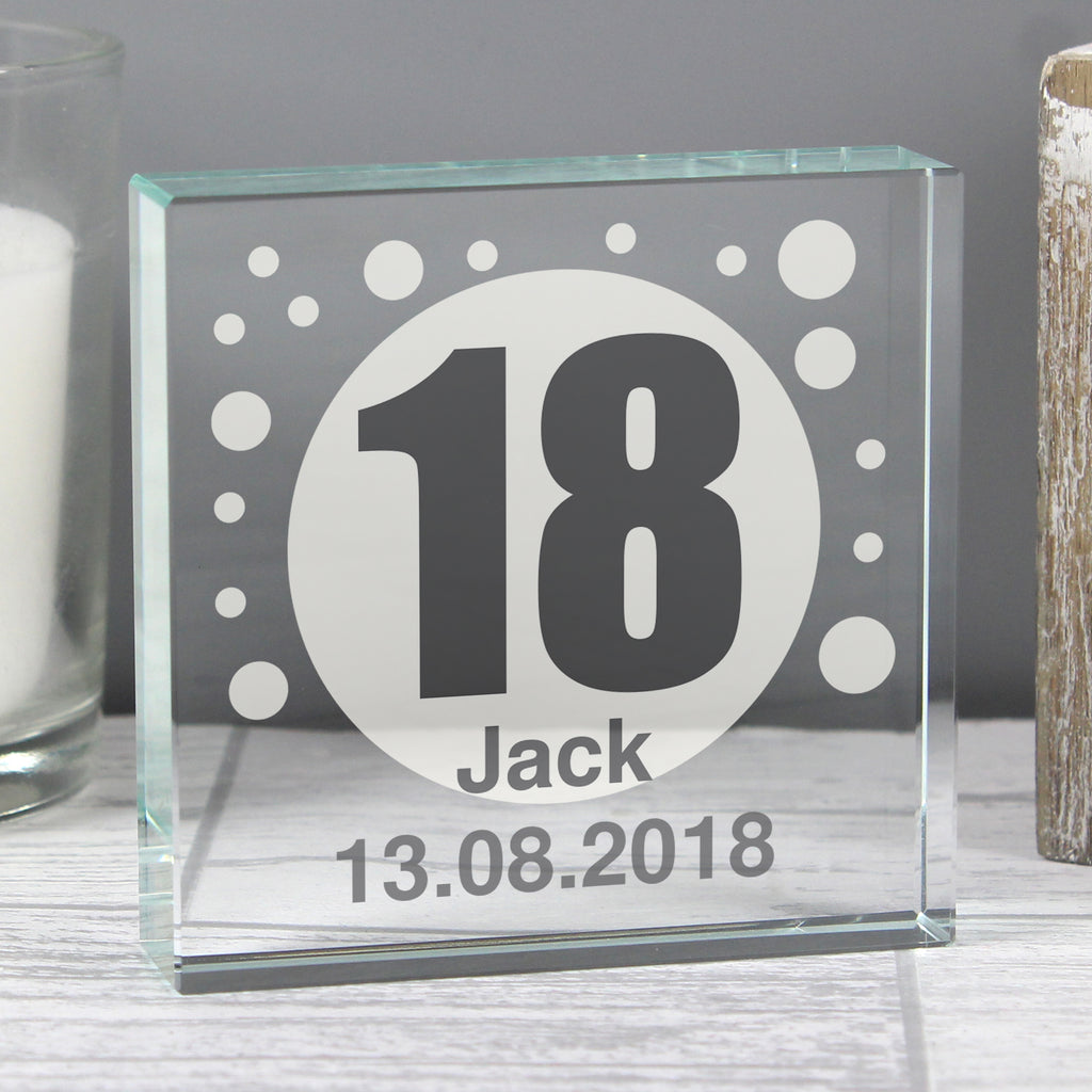 Personalised Spots Age Crystal Token | Anniversary Gift
