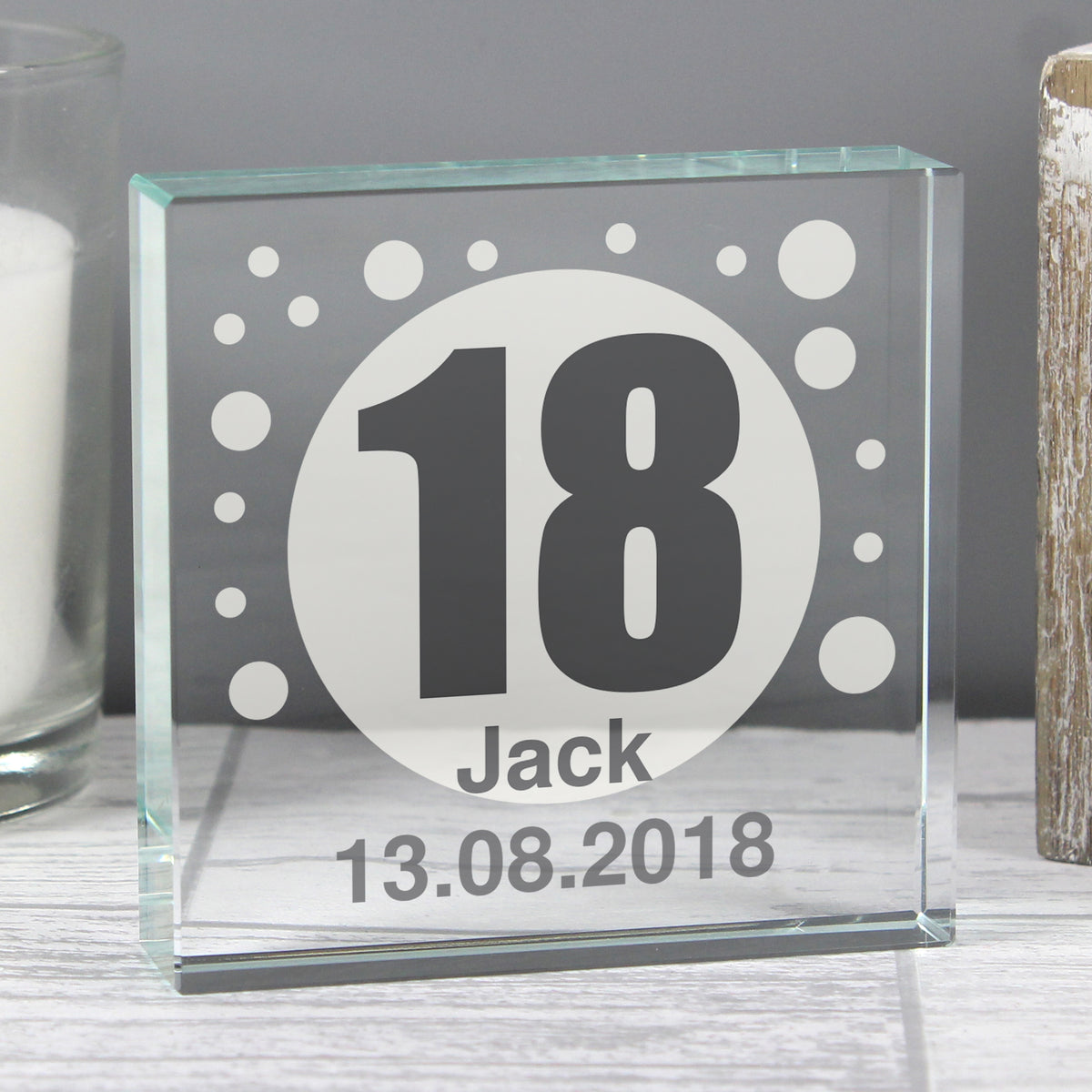 Personalised Spots Age Crystal Token | Anniversary Gift