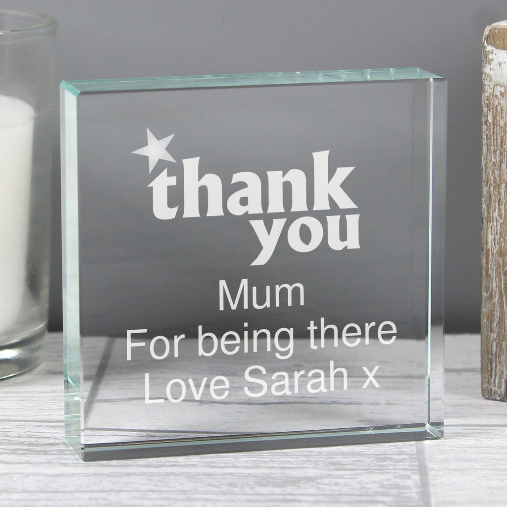 Personalised Thank you Crystal Token | Ornaments