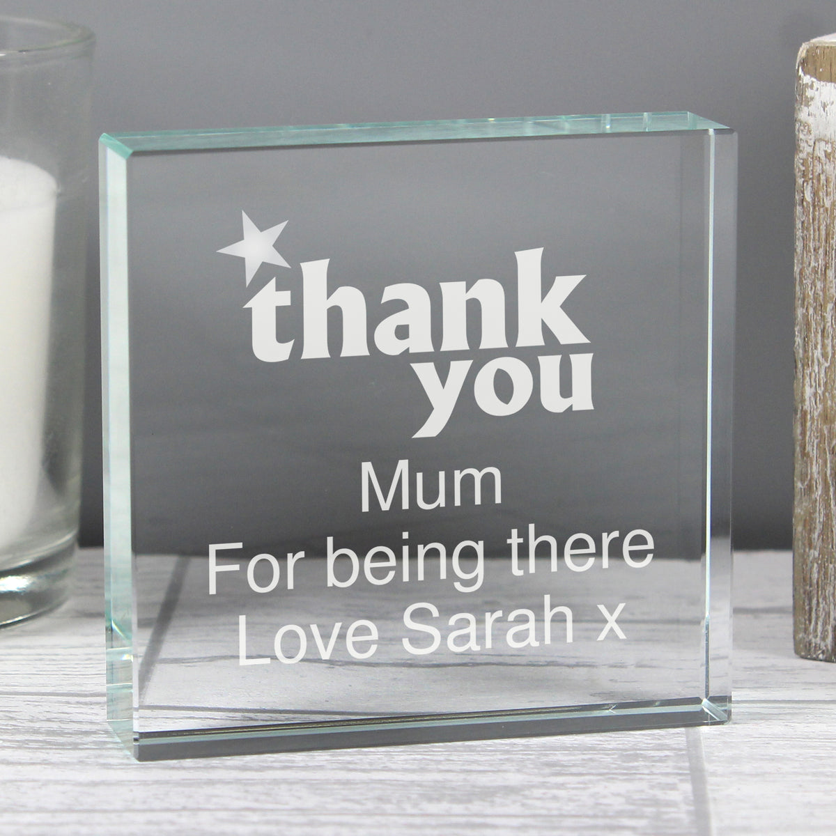 Personalised Thank you Crystal Token | Ornaments