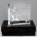 Personalised Butterflies Crystal Token | Ornaments