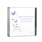 Personalised Butterflies Crystal Token | Ornaments