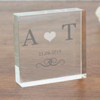 Personalised Silver Monogram Crystal Token