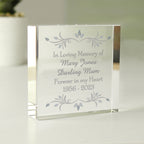 Personalised Sentiments Crystal Token for Memorial