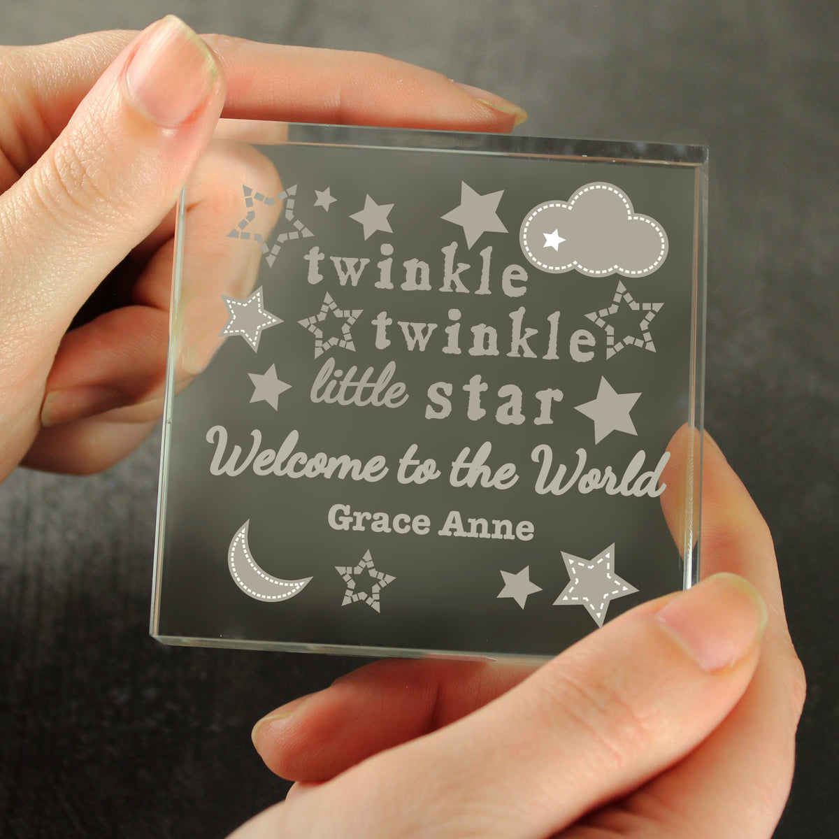 Personalised Twinkle Twinkle Crystal Token | New Baby Gift