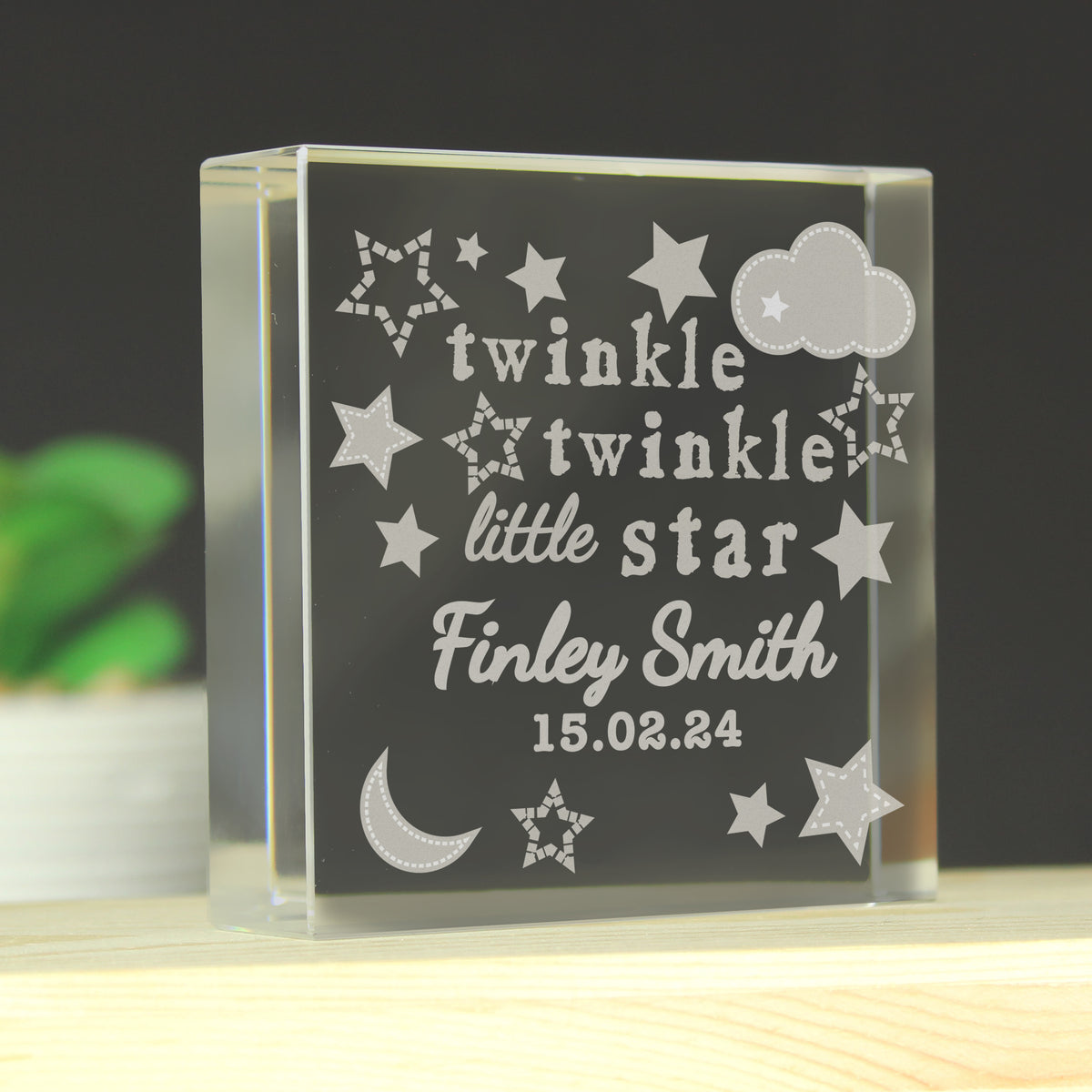 Personalised Twinkle Twinkle Crystal Token | New Baby Gift