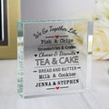 Personalised We Go Together Like... Crystal Token | Ornaments