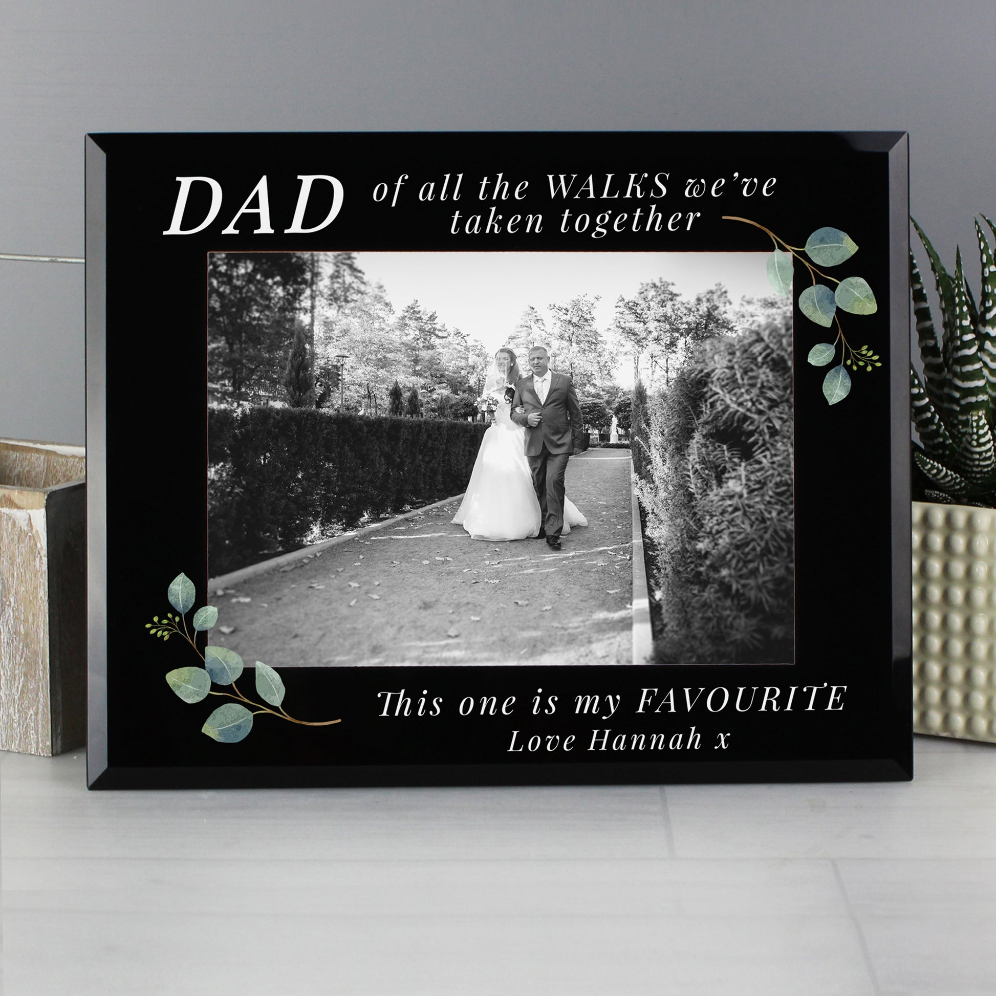 Personalised 'Of All The Walks' 5x7 Glass Wedding Frame - Inspired Creative Gifts
