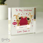 Personalised Boofle Shared Heart Crystal Token | Wedding Gift