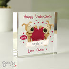 Personalised Boofle Shared Heart Crystal Token | Wedding Gift