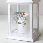 Personalised The Family White Lantern | Mother's Day Gift