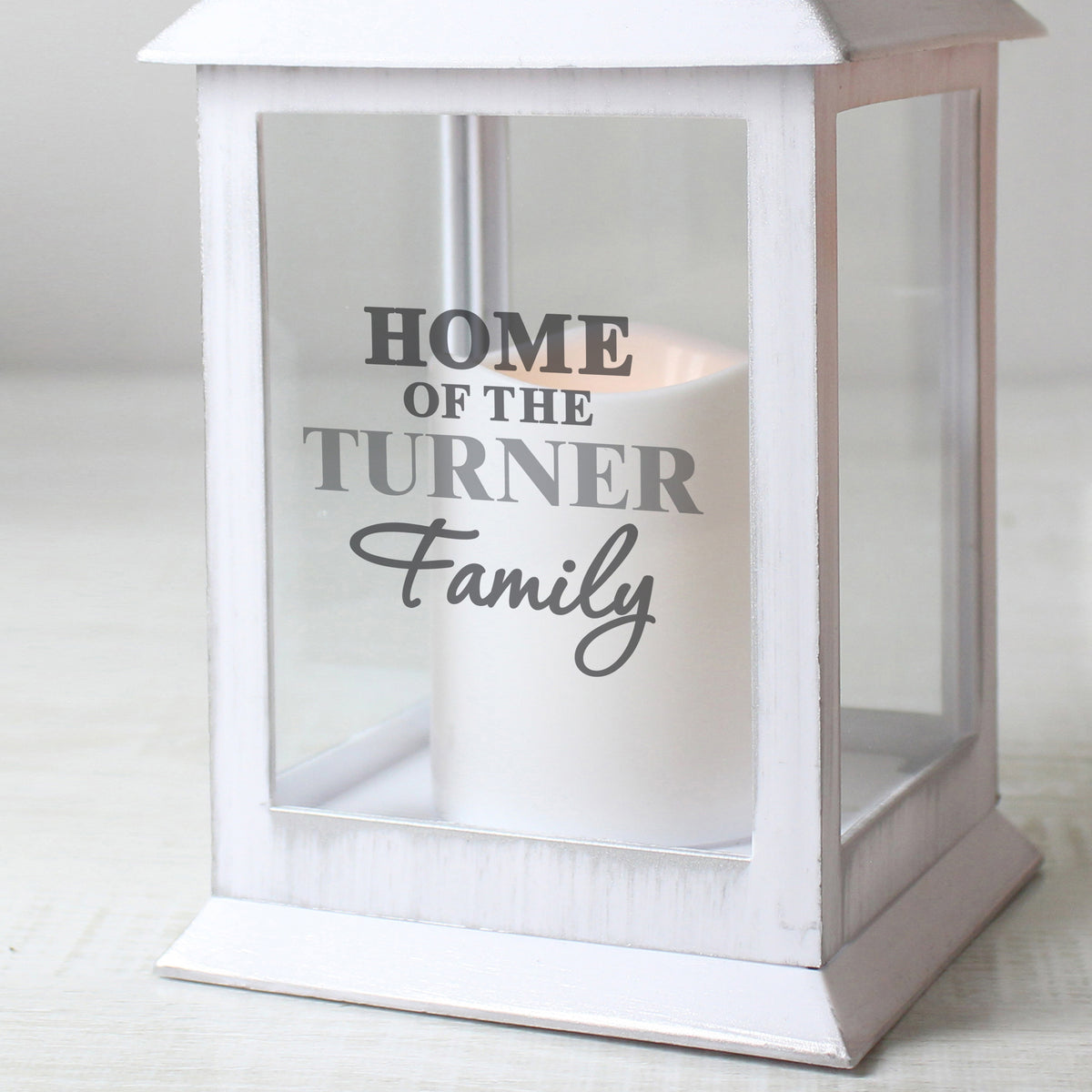 Personalised The Family White Lantern | Mother's Day Gift