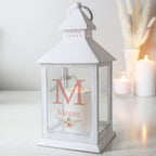 Personalised Floral Bouquet White Lantern | Gift for Her