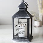 Personalised Elegant Diamond Rustic Black Lantern for Mother's Day