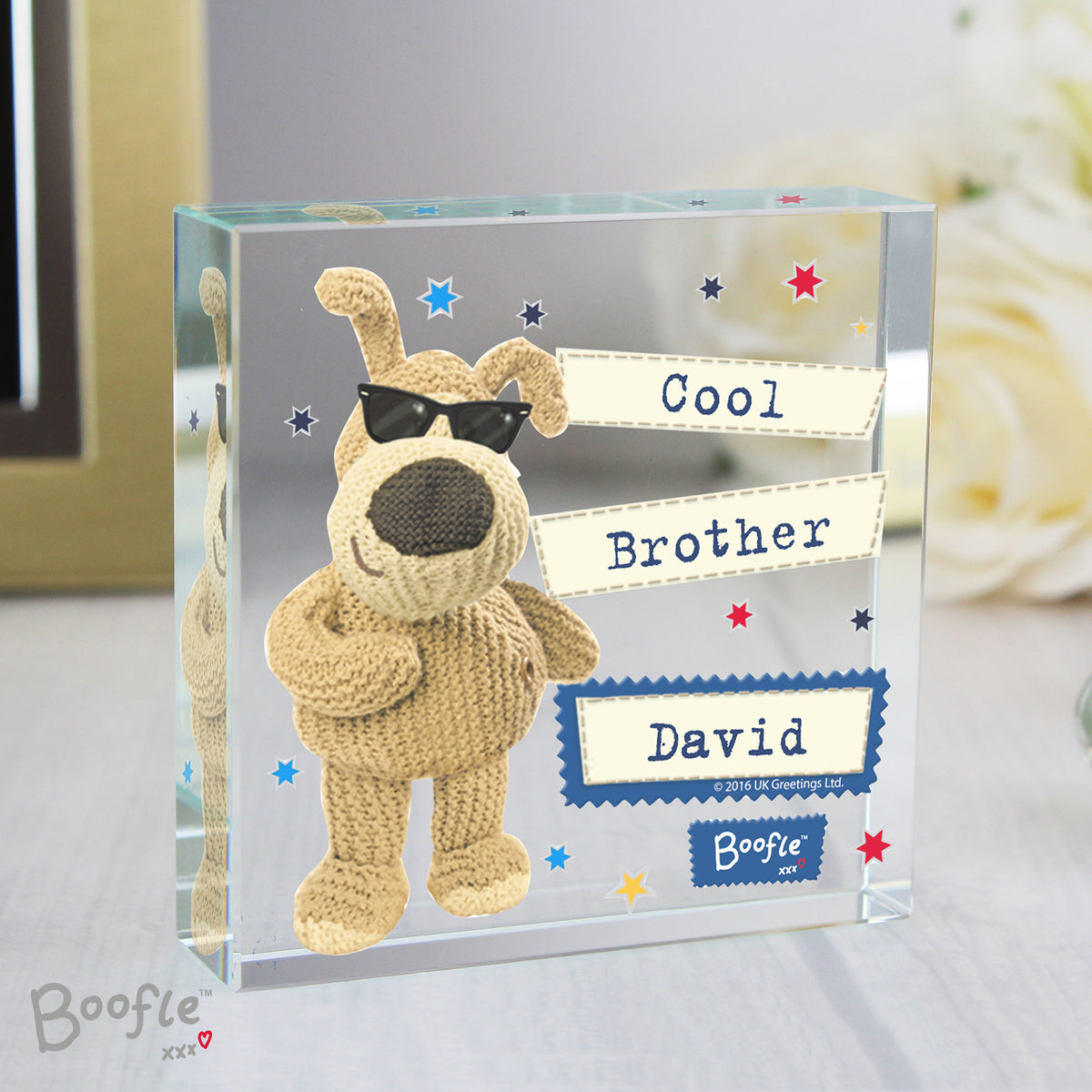 Personalised Boofle Stars Crystal Token | Ornaments