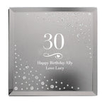 Personalised Big Age Swirls & Hearts Diamante Glass Trinket Box | Trinket, Jewellery & Keepsake Boxes | Inspired Creative Gifts