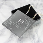 Personalised Big Age Swirls & Hearts Diamante Glass Trinket Box | Trinket, Jewellery & Keepsake Boxes | Inspired Creative Gifts