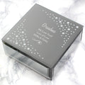 Personalised Any Message Swirls & Hearts Diamante Glass Trinket Box | Trinket, Jewellery & Keepsake Boxes