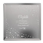Personalised Any Message Swirls & Hearts Diamante Glass Trinket Box | Trinket, Jewellery & Keepsake Boxes