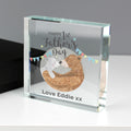 Personalised 1st Father's Day Daddy Bear Crystal Token | Ornaments