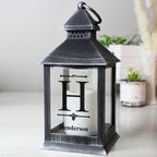 Personalised Initial Rustic Black Lantern | Gift for Her