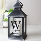 Personalised Initial Rustic Black Lantern | Gift for Her