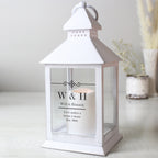 Personalised Elegant Diamond White Lantern | Mother's Day Gift