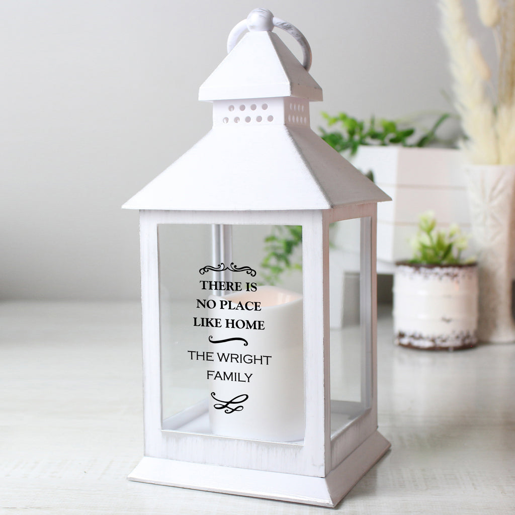 Personalised Antique Scroll White Lantern | Mother's Day Gift