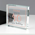 Personalised Birthday Rose Gold Crystal Token | Ornaments