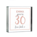 Personalised Birthday Rose Gold Crystal Token | Ornaments