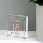 Personalised Birthday Rose Gold Crystal Token | Ornaments