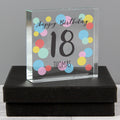 Personalised Birthday Colour Confetti Crystal Token | Ornaments | Inspired Creative Gifts